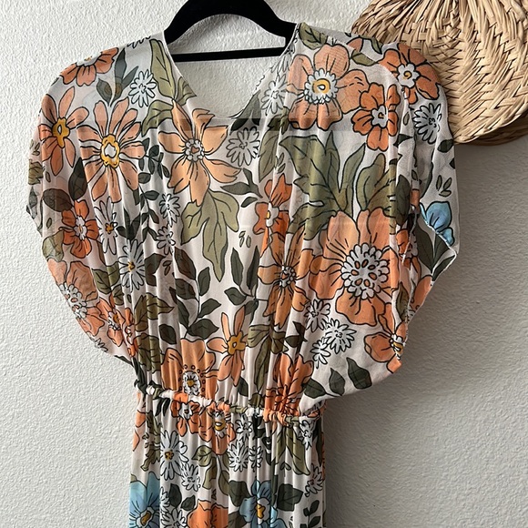 Stylish Swimwear Floral Maxi Coverup - Picture 5 of 14